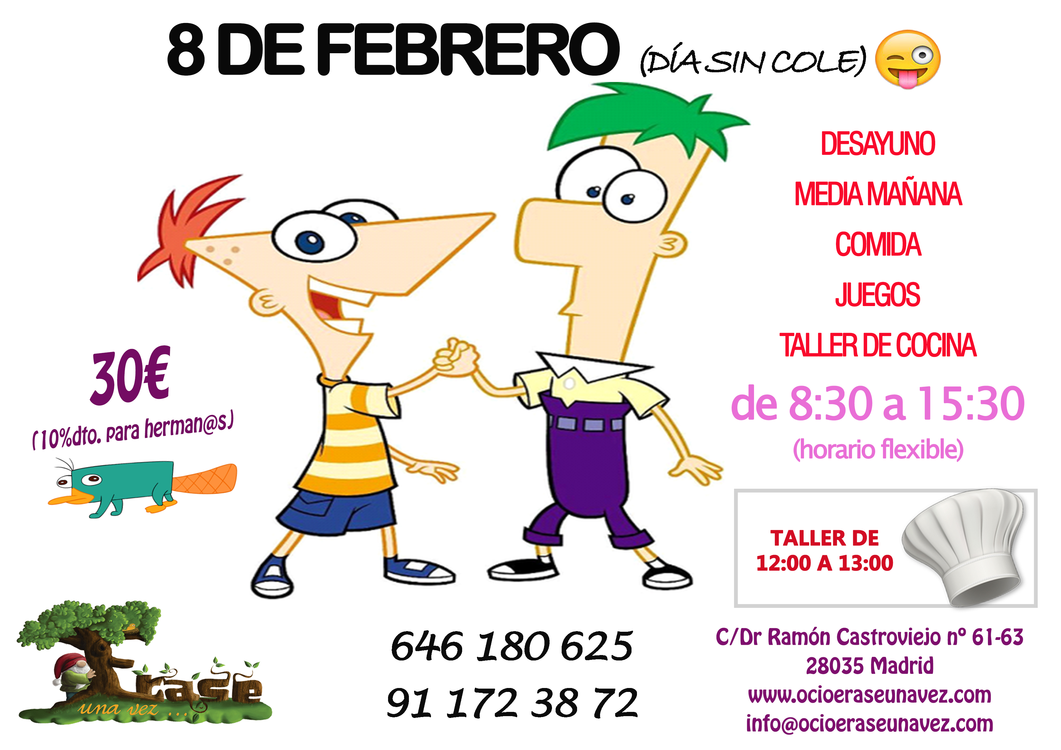 ERASE UNA VEZ 8 DE FEBRERO DÍA SIN COLE