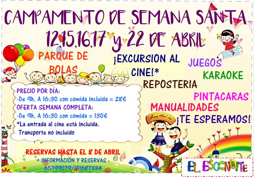 El escondite campa semana santa