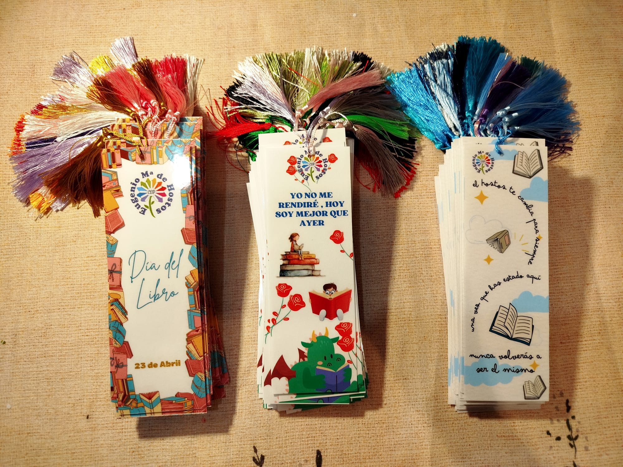 Marcapáginas de la feria del libro del cole