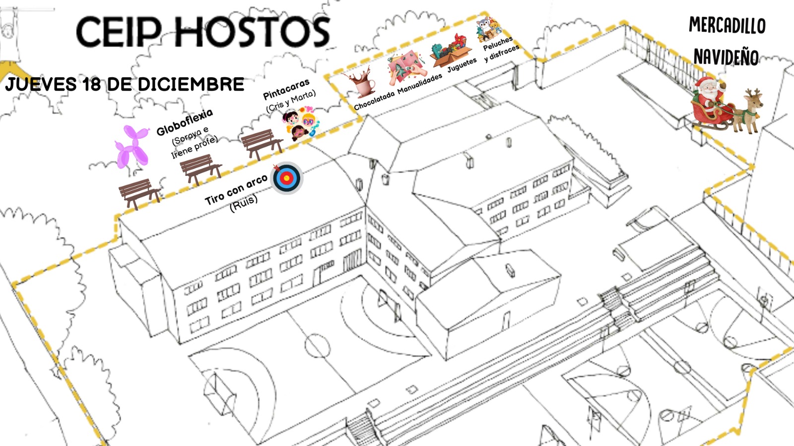 Dibujo del edificio del cole
