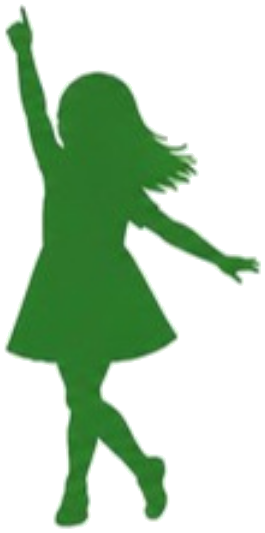 Silueta de una niña bailando